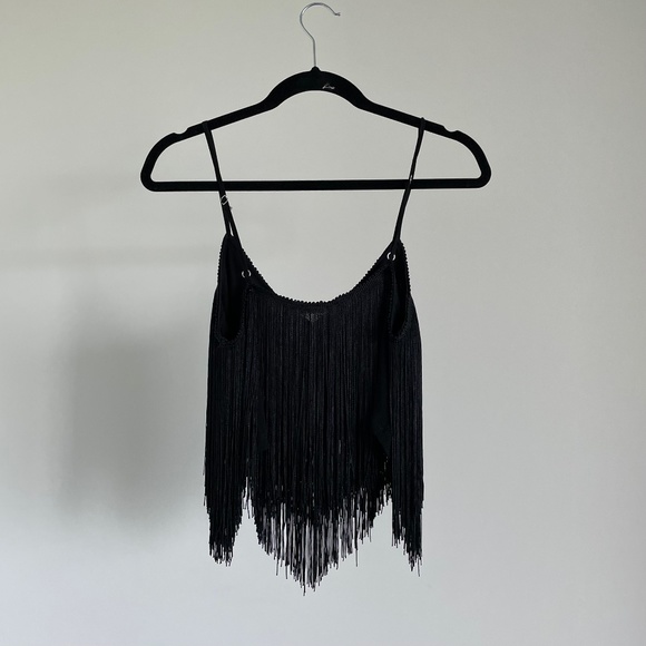 Zara Tops - ZARA Tassel Crop Top